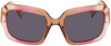 Marc Jacobs Pink Wrapped Rectangular Sunglasses In 092y Red Pink