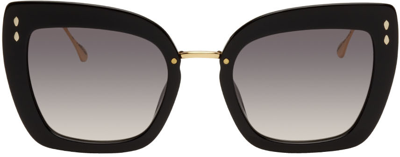 Isabel Marant Acetate & Metal Butterfly Sunglasses In 02m2 Blk Gold