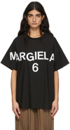 Mm6 Maison Margiela T-shirt With Logo Print In Black