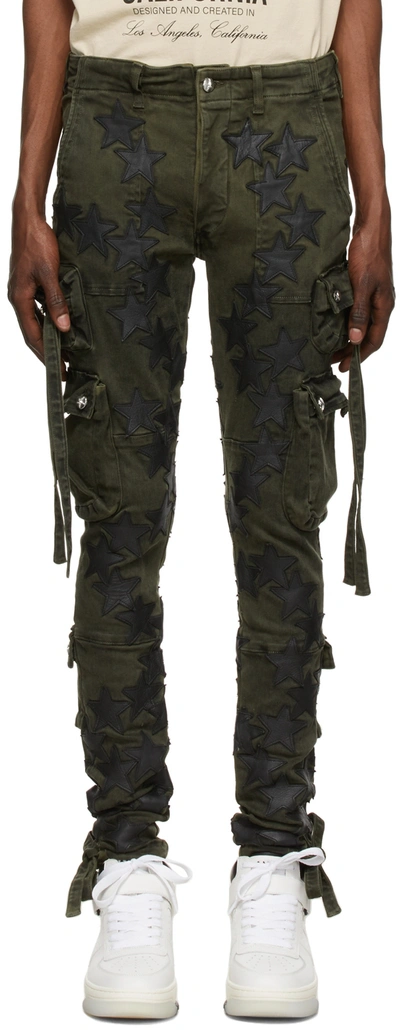 Amiri Khaki Chemist Star Tactical Cargo Pants In Green