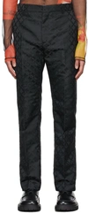 Charles Jeffrey Loverboy They Them Recycled-jacquard Trousers In Chainmail Gender Jac