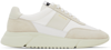 Axel Arigato Mens Cream Genesis Vintage Runner Leather And Recycled-polyester Trainers In White/cremino