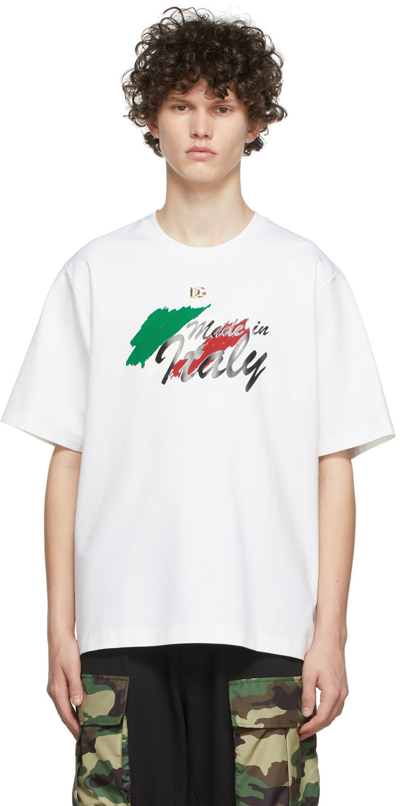 Dolce & Gabbana Graphic-print T-shirt In White