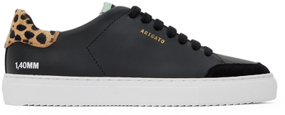 Axel Arigato Clean 90 Leather Leopard-print Court Trainers In Black