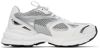 Axel Arigato Marathon Metallic Mesh Net Runner Sneakers In White,silver