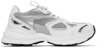 Axel Arigato Marathon Metallic Mesh Net Runner Sneakers In Bianco