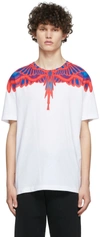 Marcelo Burlon County Of Milan Marcelo Burlon T-shirt Curves Wings Clothing In White,red,blue