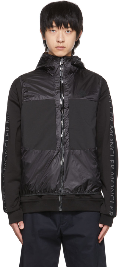 Moncler Black Heizo Vest In 999 Black
