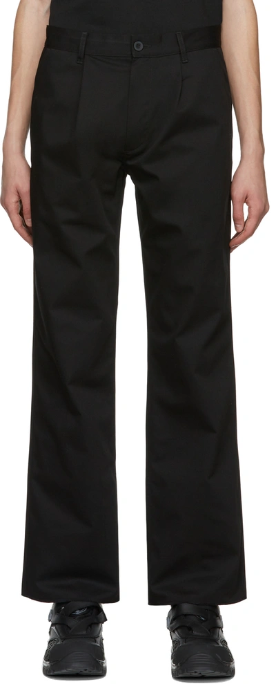 Gr10k Zip-detail Straight-leg Trousers In Black