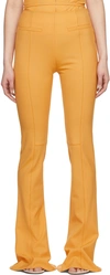 Jacquemus Le Pantalon Tangelo Stretch-wool Flared Pants In Orange