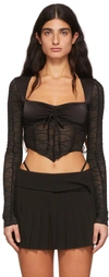 Danielle Guizio Black Archangel Swirl T-shirt In Black