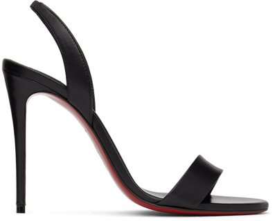 Christian Louboutin Marylin Leather Stiletto Halter Sandals In Black