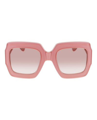Gucci Square-frame Acetate Sunglasses In Pink