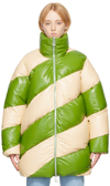 BOTTEGA VENETA GREEN & YELLOW LEATHER JACKET