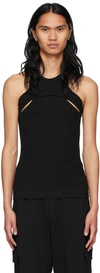Andreädamo Ssense Exclusive Black Viscose Tank Top In Black 004 0473