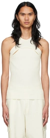 Andreädamo Ssense Exclusive Off-white Viscose Tank Top In Ivory 000 0474