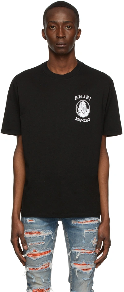 Amiri X Zig-zag Logo-print Cotton-jersey T-shirt In Schwarz