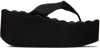 ALEXANDER WANG BLACK WARP FLIP FLOP SANDALS