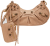 Balenciaga Extra Small Le Cagole Lambskin Shoulder Bag In Nude Beige