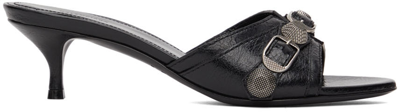 Balenciaga Black Cagole Sandals In 1081 Black