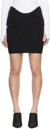 Balmain Curved-waist Fitted Skirt In 0pa Black