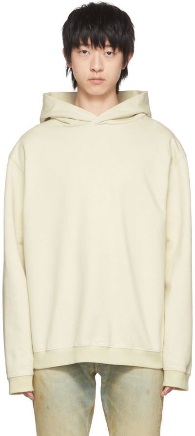 Maison Margiela Reverse Logo Embroidery Hoodie In White