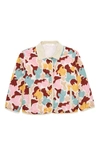 PALM ANGELS KIDS' ABSTRACT BEAR QUILTED JACKET