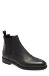 Allsaints Harley Distressed-toe Suede Chelsea Boots In Black