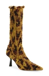 Amy Crookes Brown Lucienne 80 Leopard Print Boots In Leopard Print