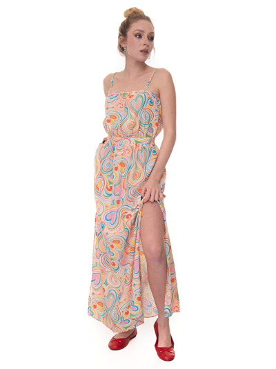 Love Moschino Strap Dress Multicolor Cupro Woman