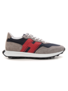 Hogan H601 Low-top Suede Sneakers In Blue/red