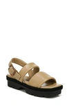 Vince Bowie Leather Lug-sole Slingback Sandals In Dune