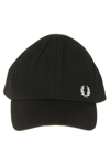 Fred Perry Logo Embroidered Baseball Cap In Black