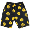 Molo Kids Smiley Face Print Track Shorts In Nero