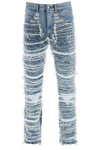 Alyx Fringed Effect Blue Jeans In Blue