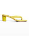Natori Bay Metallic Thong Sandals In Chartreuse