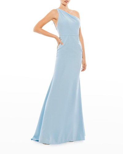 Mac Duggal Cutout One-shoulder Gown In White
