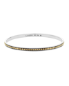 Lagos 18k Gold And Sterling Silver Enso Bangle Bracelet In Silver