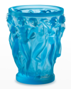 Lalique Bacchantes Pale Blue Vase