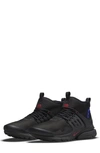 Nike Men's Air Presto Mid Utility Casual Sneakers From Finish Line In Black/team Red/anthracite