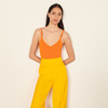 Sandro Logan V-neck Knitted Top In Orange
