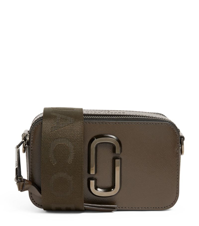 Marc Jacobs Leather Snapshot Cross-body Bag In Ink Grey