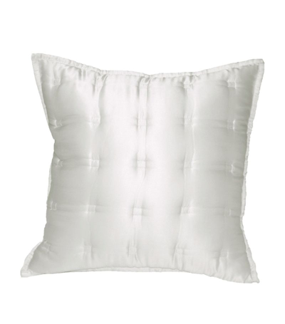 Gingerlily Silk Windsor Square Cushion (40cm X 40cm) In Ivory