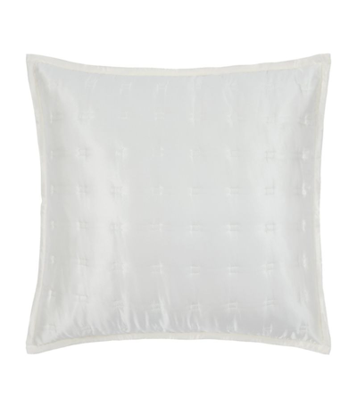 Gingerlily Silk Windsor Square Cushion (65cm X 65cm) In Ivory