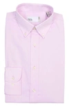 Nordstrom Rack Non-iron Trim Fit Dress Shirt In Light Pink