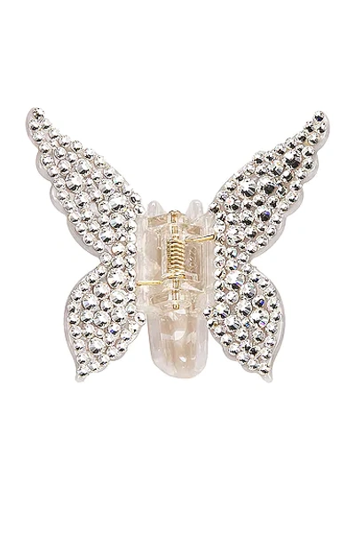 Emi Jay For Fwrd Crystal Papillon Clip In Meringue & White