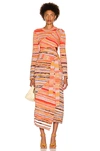 Simkhai Selah Layered Space-dyed Cotton And Wool-blend Midi Dress In Lupine Space Dye