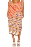Simkhai Women's Raelle Space Dye Cotton-wool Midi Skirt In Lupine Space Dye