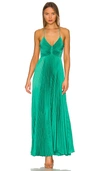 A.l.c Aries Pleated Gown In Green