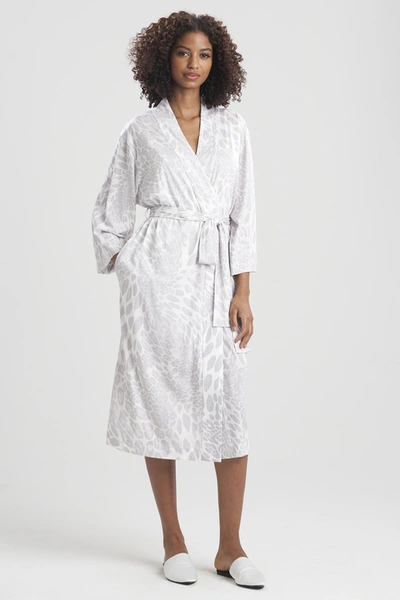 Natori Paradise Long Leopard-print Robe In Mink | ModeSens